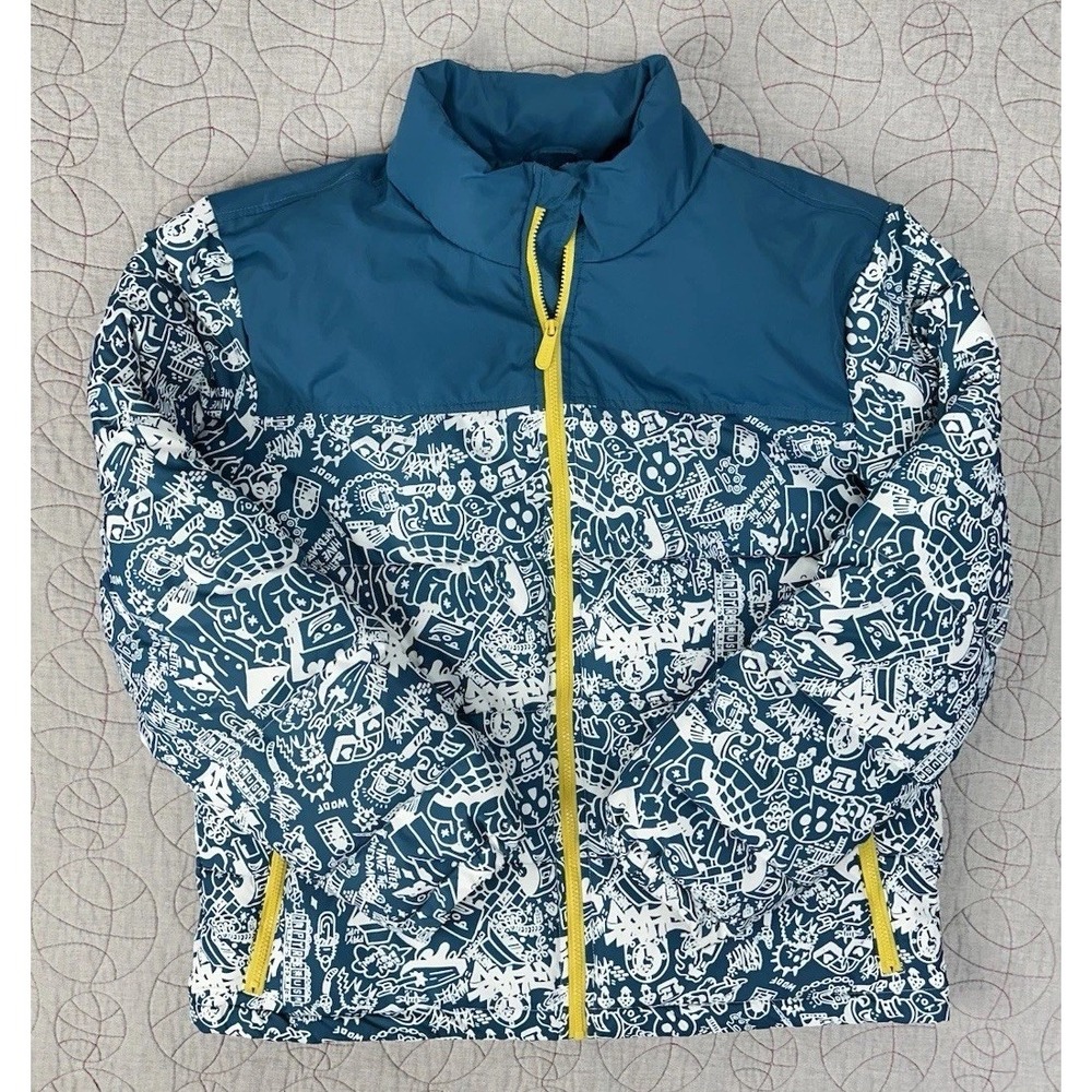 Empyre Spectral Teal Puffer Scribble Coat / Men's XL